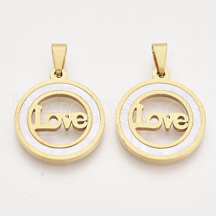 Valentine's Day Theme 201 Stainless Steel Pendants STAS-N089-74G-1