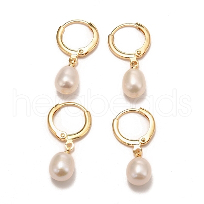 Brass Hoop Earrings EJEW-D275-02G-01-1