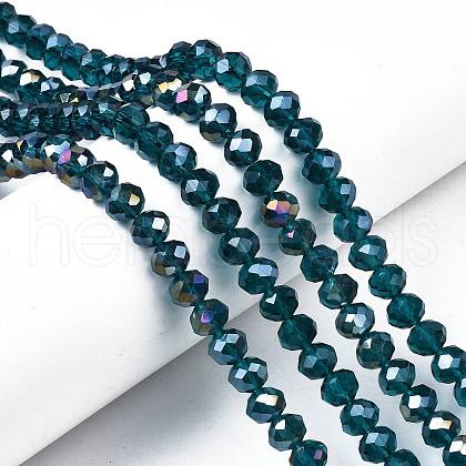 Electroplate Glass Beads Strands EGLA-A034-T2mm-B25-1