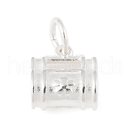 925 Sterling Silver Hollow Bag Shape Charms with Jump Rings STER-R013-13S-1