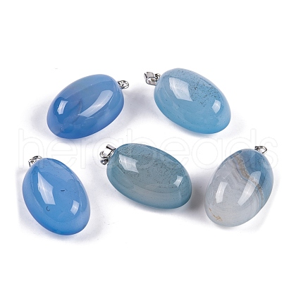 Natural Agate Dyed Pendants G-Q172-07P-02-1