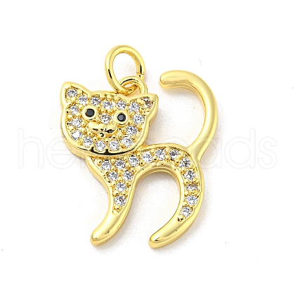 Brass Micro Pave Cubic Zirconia Pendants FIND-Z023-03B-1