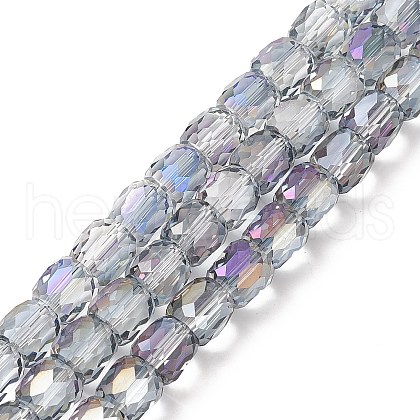 Electroplate Opaque Glass Beads GLAA-F108-10A-15-1