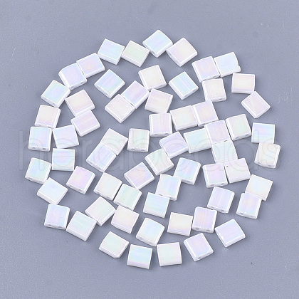 2-Hole Opaque Glass Seed Beads SEED-S023-28C-05-1