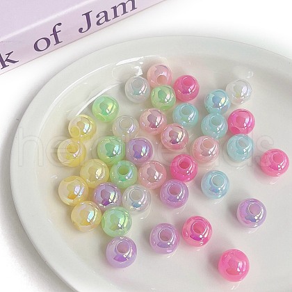 Opaque Acrylic Beads OACR-F010-27-1