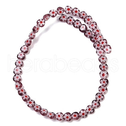 Handmade Millefiori Lampwork Beads Strands LAMP-G166-15F-1