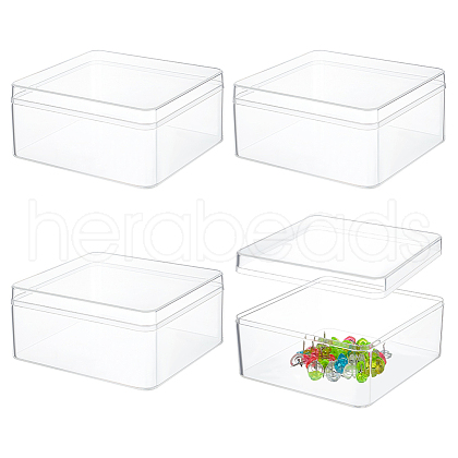 Square Acrylic Storage Boxes CON-WH0092-49-1