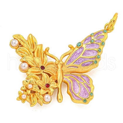 Rack Plating Brass Enamel Pendants KK-Z054-4G-02-1