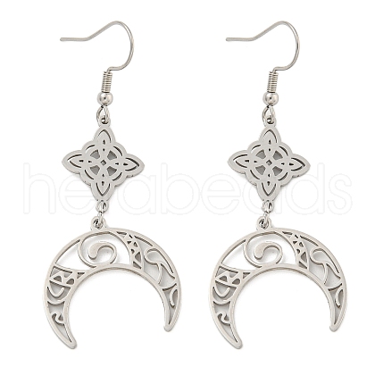 Tarnish Resistant 304 Stainless Steel Dangle Earrings for Women EJEW-F338-03P-1