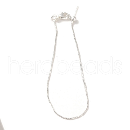 Rack Plating Brass Box Chain Bracelet Making KK-M285-04S-1