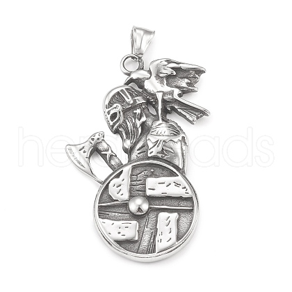 304 Stainless Steel Big Pendants STAS-G303-08AS-1