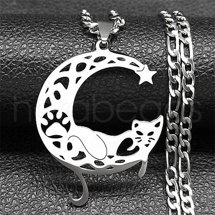 Non-Tarnish 304 Stainless Steel Necklaces NJEW-Q338-07P-1