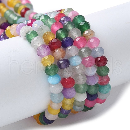 Dyed Natural Malaysia Jade Rondelle Beads Strands G-E316-2x4mm-67-1