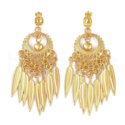 Bohemia Zinc Alloy Clip-on Earrings EJEW-C089-01J-G-1