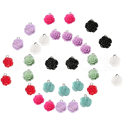 SUNNYCLUE Opaque Resin Pendants RESI-SC0001-50-1