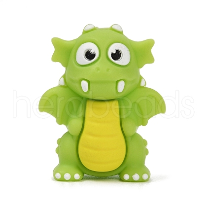 Dinosaur Food Grade Silicone Focal Beads SIL-A009-01A-1
