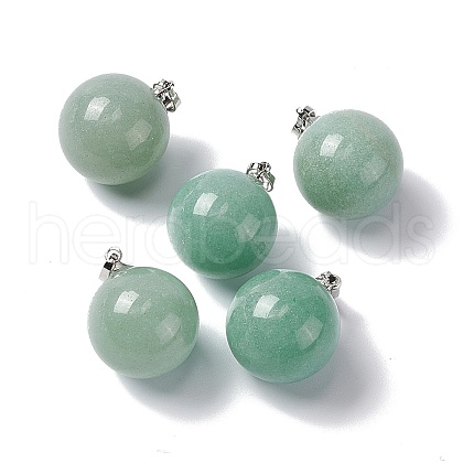 Natural Green Aventurine Pendants G-G926-02P-02-1