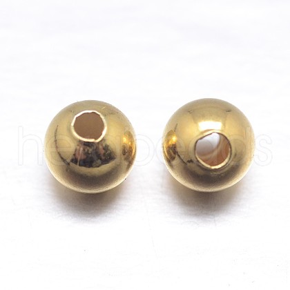 Round 925 Sterling Silver Spacer Beads STER-M103-04-4mm-G-1