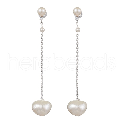 Mother's Day Jewellery Natural Pearl Ear Studs EJEW-P286-14P-1