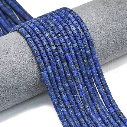 Natural Lapis Lazuli Beads Strands G-P575-B01-4x2mm-1