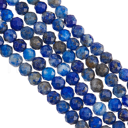 Olycraft 2 Strands Natural Lapis Lazuli Beads Strands G-OC0005-33-1