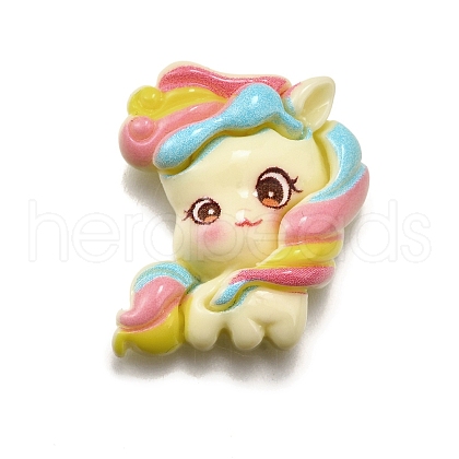 Unicorn Opaque Resin Decoden Cabochons CRES-F034-04-1