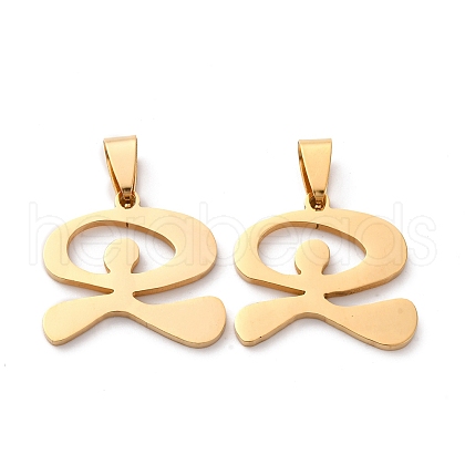 201 Stainless Steel Pendants STAS-V014-01A-G-1