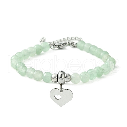 Natural Green Aventurine Beaded Bracelets BJEW-JB09886-03-1
