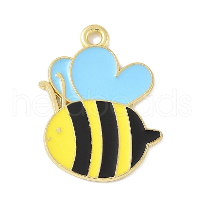 Bees Theme Alloy Enamel Pandants FIND-M083-06M-G-1