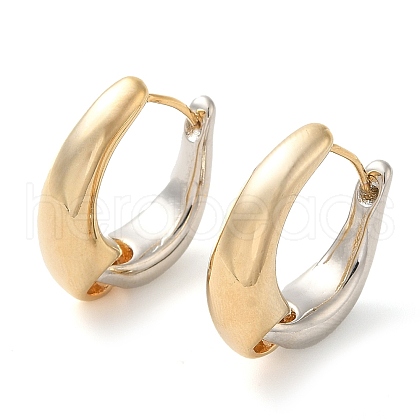 Rack Plating Brass Hoop Earring EJEW-C079-14-1