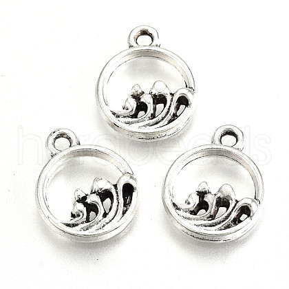 Tibetan Style Alloy Charms TIBE-S323-068AS-RS-1