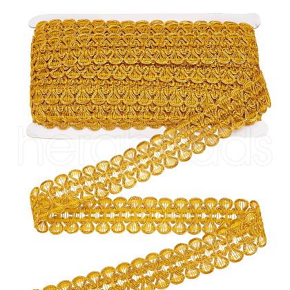 13 Yards Polyester Braided Metallic Lace Trim DIY-WH0632-44-1