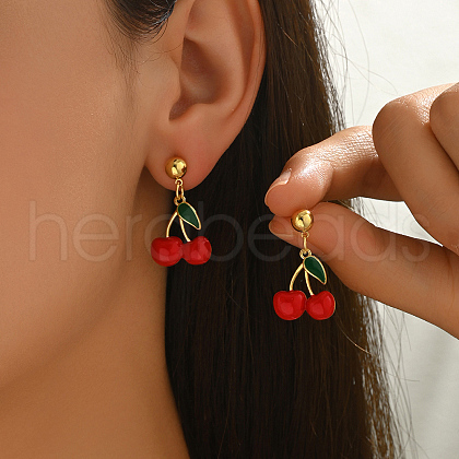 Stylish Brass Dangle Stud Earrings PA9879-2-1