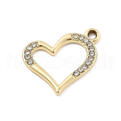 Alloy Rhinestone Pendants FIND-U026-16G-1