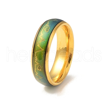 Heart Beat Mood Ring RJEW-L058-02G-1