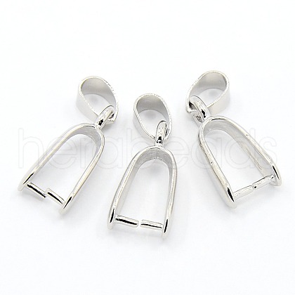 Grade AA Brass Ice Pick Pinch Bails for Pendant Making X-KK-M008-a-04P-NR-1