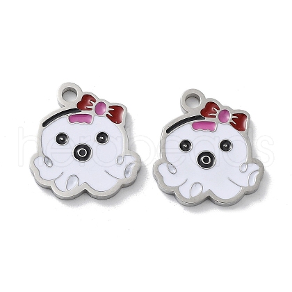 304 Stainless Steel Enamel Pendants STAS-P339-19P-02-1