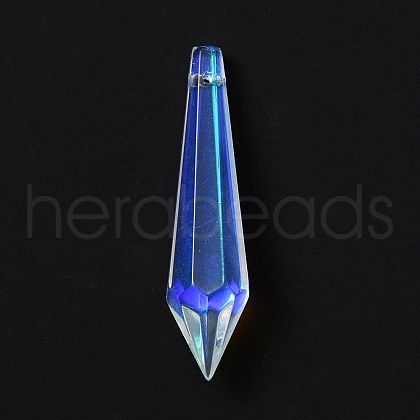Transparent Glass Big Cone Pendulum Pendants MACR-WH0007-66-1