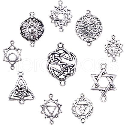 Tibetan Style Alloy Links TIBEP-PH0004-77-1