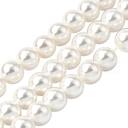 Rainbow Plated Shell Pearl Bead Strands BSHE-L025-02-10mm-1