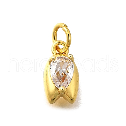 Brass Micro Pave Cubic Zirconia Pendants KK-Z102-03G-02-1