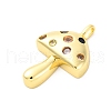 Brass Micro Pave Cubic Zirconia Pendants KK-D325-29G-2