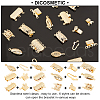 DICOSMETIC 30 Sets 6 Styles 304 Stainless Steel Box Clasps STAS-DC0009-61-4