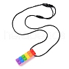 Rainbow Building Blocks Food Grade  Silicone Pendant Molar Stick Nursing Necklaces SIL-Z004-02A-1