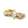 Brass Micro Pave Cubic Zirconia Pendants ZIRC-L100-123G-3