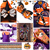  5 Rolls 5 Styles Halloween Theme Polyester Printed Grosgrain Ribbon OCOR-PH0004-42-6