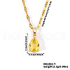Brass Pave Cubic Zirconia Teardrop Pendant Necklaces for Valentine's Day NV7973-6-1