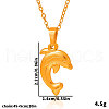 Stainless Steel Dolphin Pendant Necklaces for Women LE2766-2-3