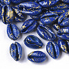 Spray Painted Natural Cowrie Shell Beads X-SSHEL-R047-03-A01-1