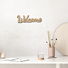 Word Welcome Laser Cut Unfinished Basswood Wall Decoration WOOD-WH0113-101-7